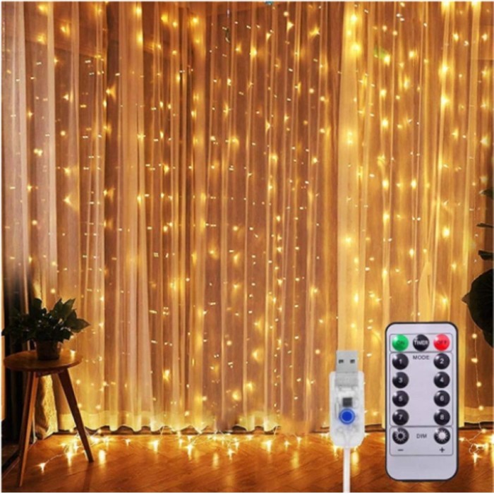 Led Perde 3 Metre 8 Fonksiyonlu Beyaz Parti Malzemeleri ve Doğum Günü ...