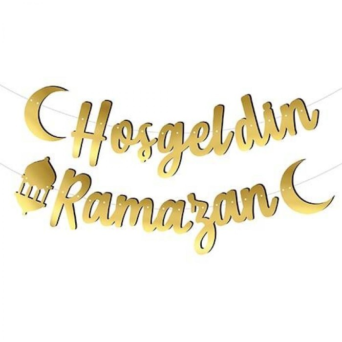 Hoş geldin Ramazan Kaligrafi Banner - KidsPartim | Parti Malzemeleri ve ...