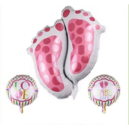 Ayak Folyo Balon Pembe 3 lü Set