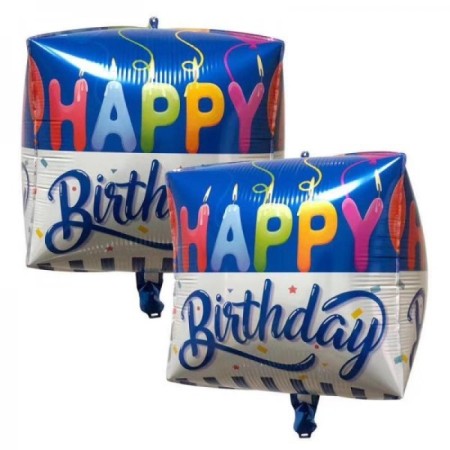 Kare Happy Bırthday Baskılı Folyo Balon