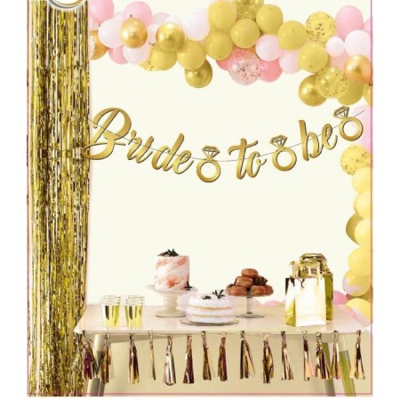 Bride To Be Kaligrafi Banner Gold