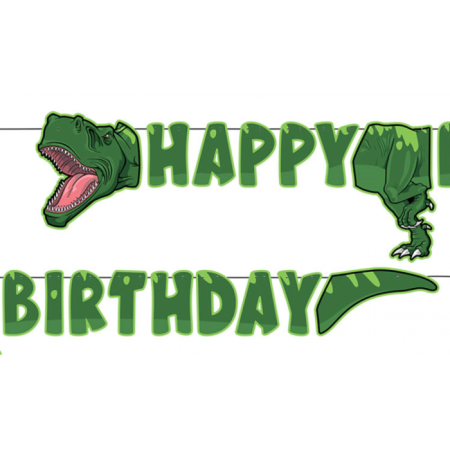 Jurassik Dinozor Parti Banner Dinozor Şekli