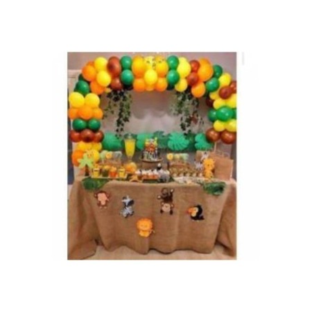 Safari Temalı Balon ve Çuval Masa Örtü Seti