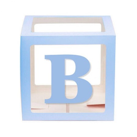 Şeffaf Kutu Harf Mavi B