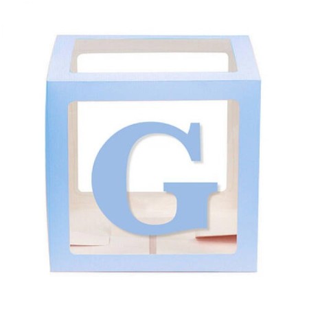 Şeffaf Kutu Harf Mavi G
