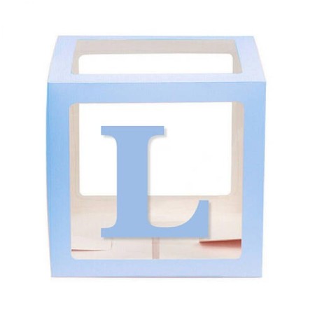 Şeffaf Kutu Harf Mavi L