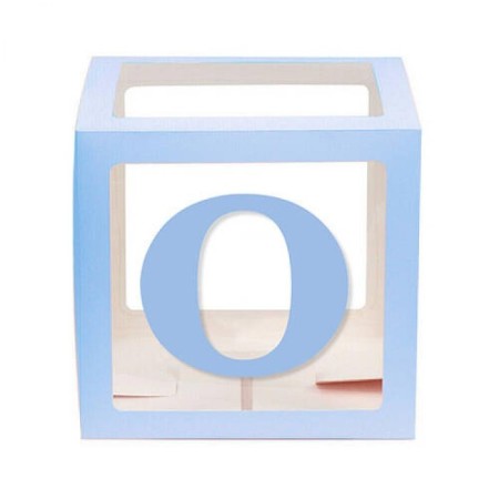 Şeffaf Kutu Harf Mavi O