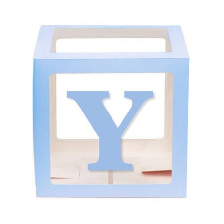 Şeffaf Kutu Harf Mavi Y