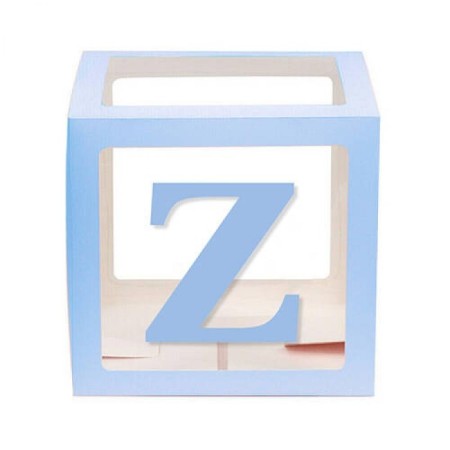 Şeffaf Kutu Harf Mavi Z