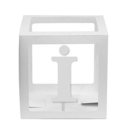 Şeffaf Kutu Harf Beyaz İ