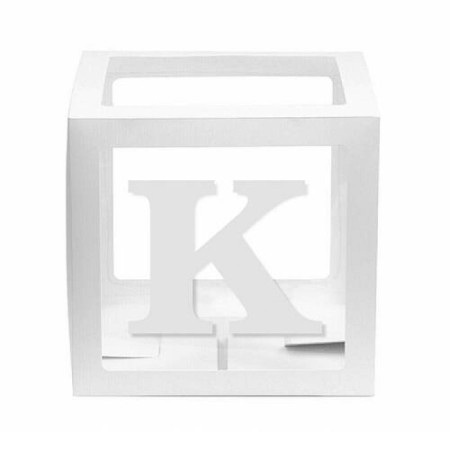 Şeffaf Kutu Harf Beyaz K