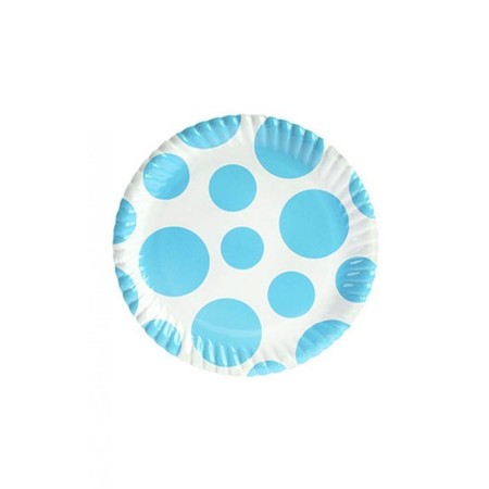 Mavi İri Puantiyeli Tabak