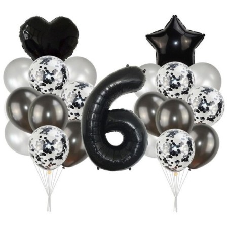 6 Yaş Siyah Balon Seti