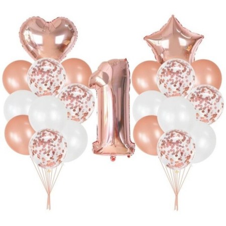 1 Yaş  Rose Gold Balon Seti