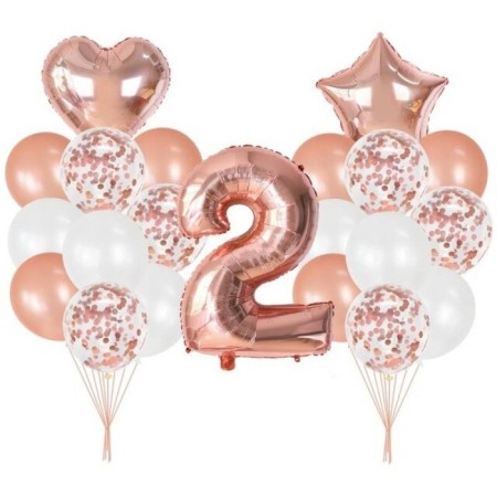 2 Yaş Rose Gold Balon Seti