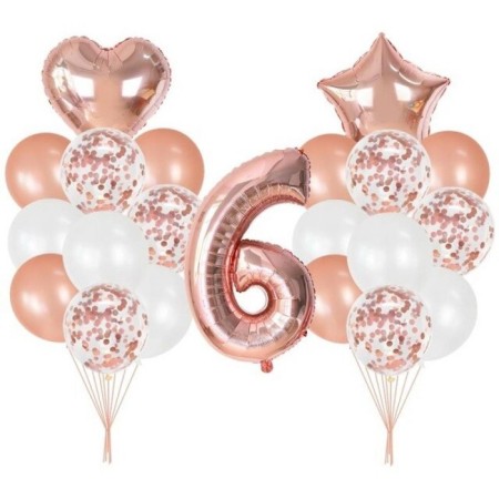 6 Yaş Rose Gold Balon Seti