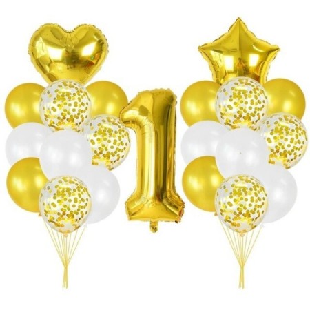1 Yaş Gold Balon Seti