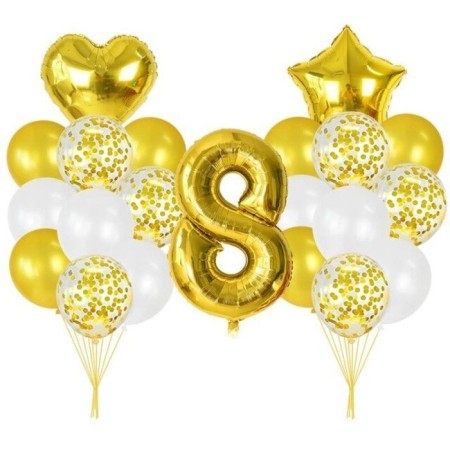 8 Yaş Gold Balon Seti