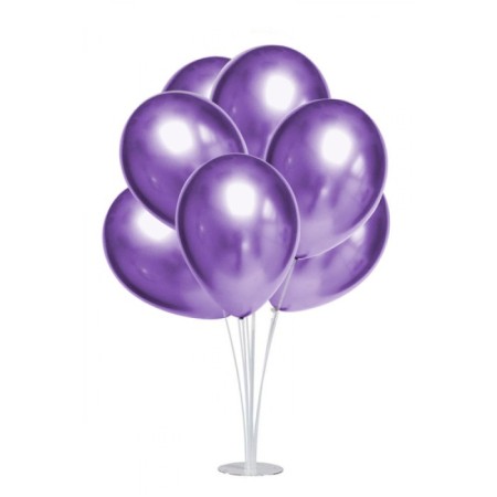 7 li Balon Demeti Metalik Mor Balon