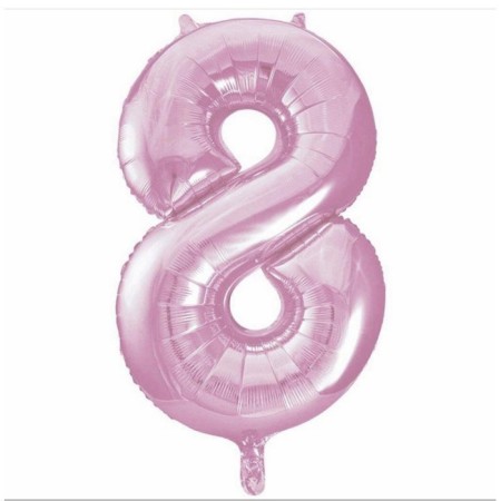8 Rakam Açık Pembe Folyo Balon 40 inç