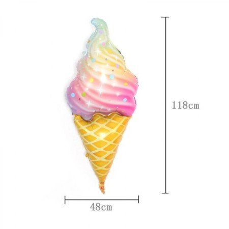 Renkli Dondurma Folyo Balon