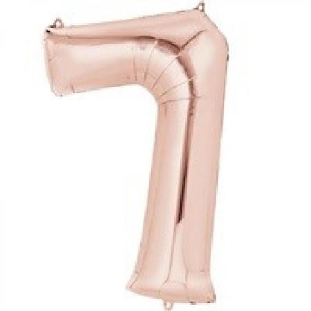 7 Rakam Rose Gold Folyo Balon 72 cm