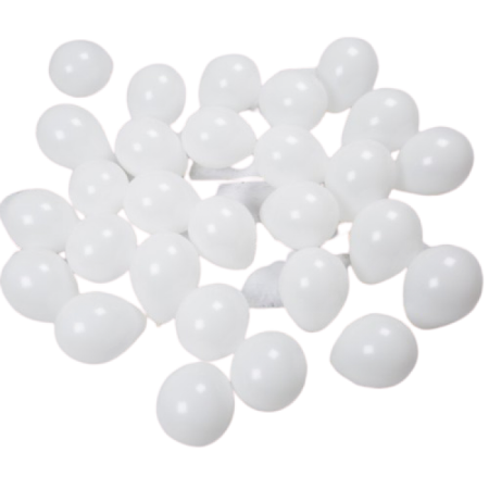 Metalik Beyaz Balon 6 inc