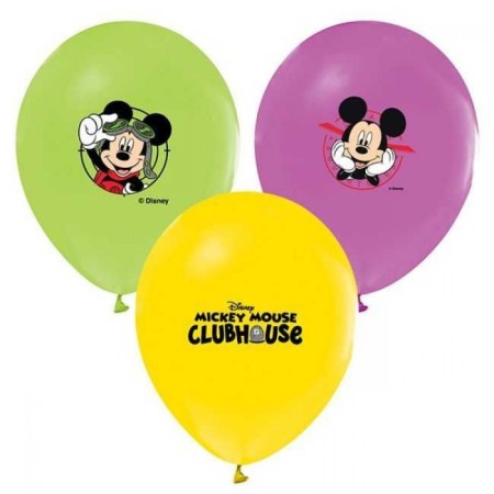 Mickey Mouse Baskılı Pastel Renkli Balon