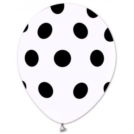 Siyah Puantiyeli Beyaz Balon