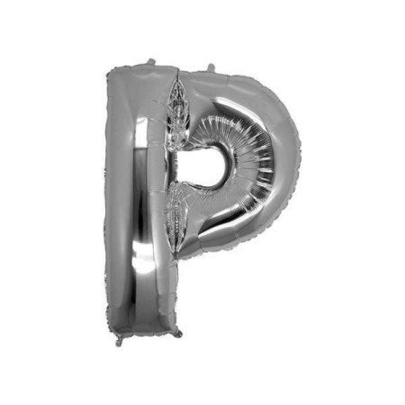 P Harf Gümüş Folyo Balon 16 inc 40 cm