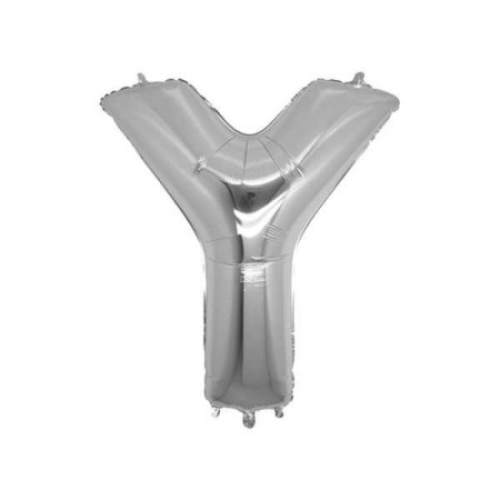 Y Harf Gümüş Folyo Balon 40 inc 100 cm