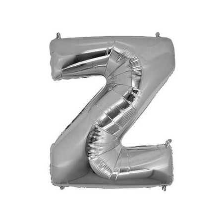 Z Harf Gümüş Folyo Balon 40 inc 100 cm