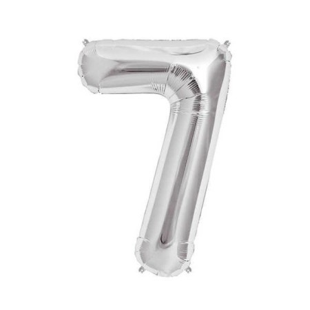 7 Rakam Gümüş Folyo Balon 40 inc 100 cm