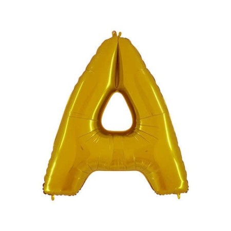 A Harf Altın Folyo Balon 34 inc 80 cm