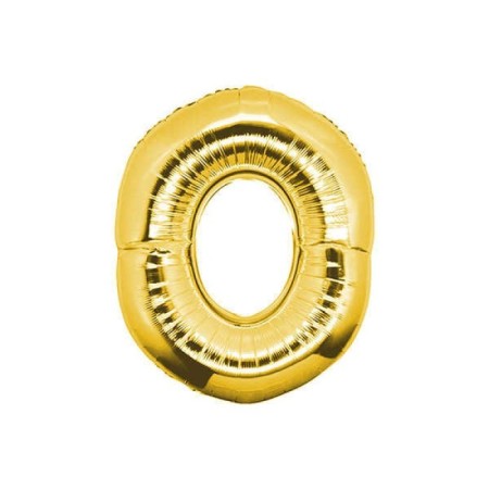 0 Rakam Altın Folyo Balon 40 inc 100 cm