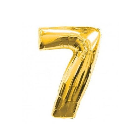 7 Rakam Altın Folyo Balon 16 inc 40 cm