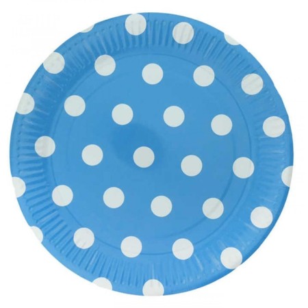 Mavi Puantiyeli Tabak