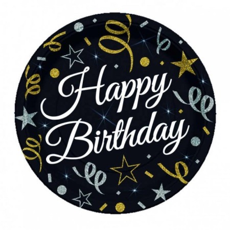 Happy Birthday Konfetili Tabak