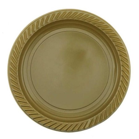 Altın Plastik Tabak 22 cm