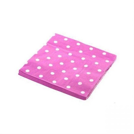 Fuşya Puantiyeli Peçete