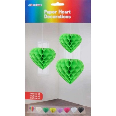 Süs Petek Model Kalpli 3 lü Set Yeşil