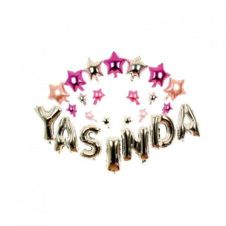 Yaşında Set 40 cm Gümüş Pembe