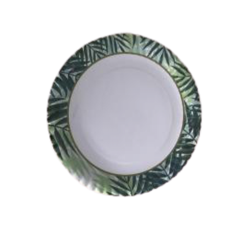 Yaprak Desenli Karton Tabak