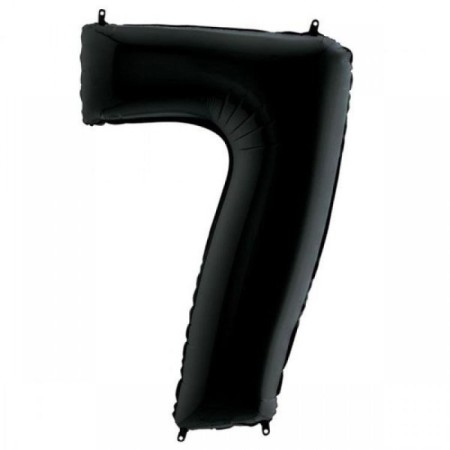 7 Rakam Siyah Folyo Balon 40 inç 100 cm
