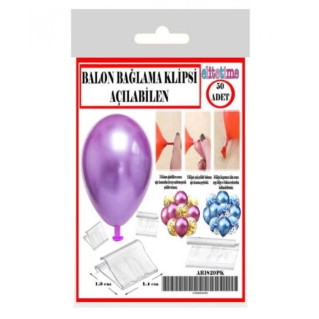 Balon Bağlama Klipsi 50 Adet