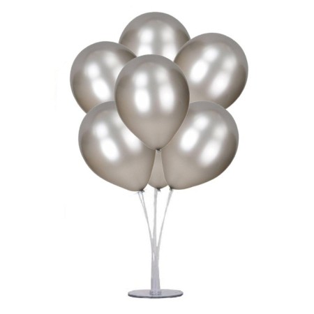 7 li Balon  Demeti Gümüş Balon
