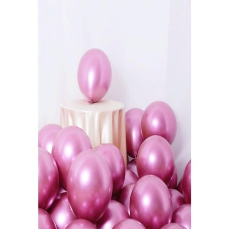 50 Adet Krom Pembe Balon 12 inç