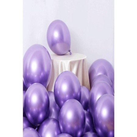 50 Adet Krom Mor Balon 12 inç