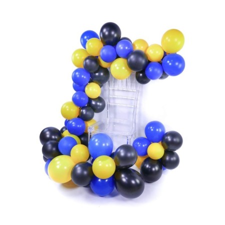 Siyah Lacivert Sarı Balon Zinciri 5 Metre