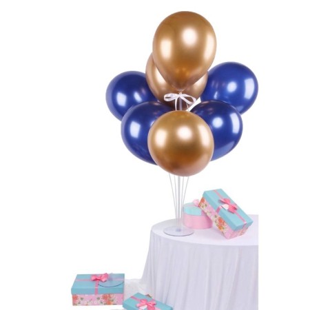7 li Balon Demeti Gold Lacivert Balon